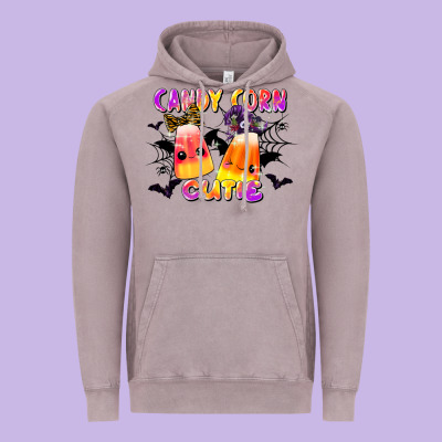 Candy Corn Cute Vintage Hoodie Designed By Lillyallendesigns
