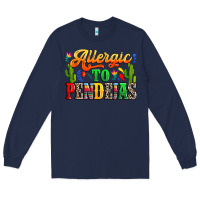 Navy Allergic to pendejas Long Sleeve Tee - RanaPortraitStore