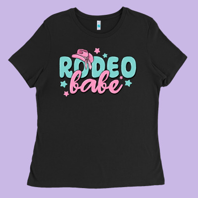 Rodeo Babe Ladies Tee Designed By Maliassmallbusiness