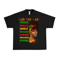 Black god say i am juneteenth afro girl Urban Heavy Tee - Artiststas