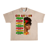 French Oak god say i am juneteenth afro girl Urban Heavy Tee - Artiststas
