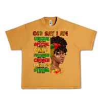 Peanut Butter god say i am juneteenth afro girl Urban Heavy Tee - Artiststas