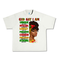 Pistachio god say i am juneteenth afro girl Urban Heavy Tee - Artiststas