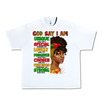White god say i am juneteenth afro girl Urban Heavy Tee - Artiststas