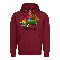 Burgundy tacotruck olivia Zipper Hoodie - OliviaCreatesArt