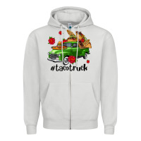 Dove Grey tacotruck olivia Zipper Hoodie - OliviaCreatesArt