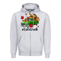 Heather Grey tacotruck olivia Zipper Hoodie - OliviaCreatesArt