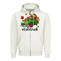 Oatmeal Heather tacotruck olivia Zipper Hoodie - OliviaCreatesArt