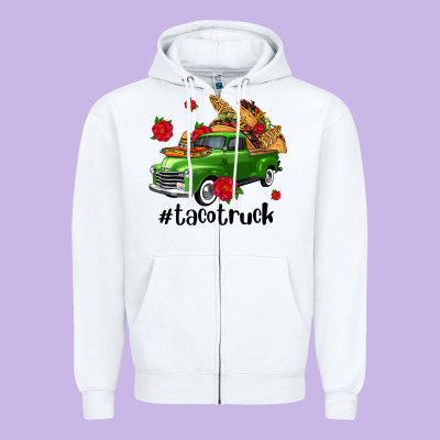 Tacotruck Olivia Zipper Hoodie Designed By Oliviacreatesart