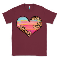 Burgundy valentine s day colorful heart Classic Tee - LillyAllenDesigns