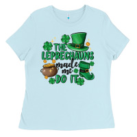 Baby Blue the leprechauns made me do it Ladies Tee - MaliasSmallBusiness