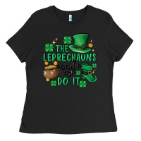 Black the leprechauns made me do it Ladies Tee - MaliasSmallBusiness