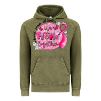 Vintage Olive breast cancer awareness we fight together Vintage Hoodie - LillyAllenDesigns