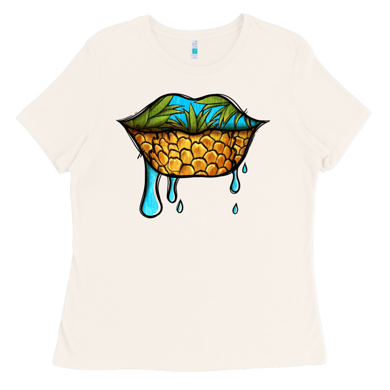 Summer Vibes Pineapple Lips Ladies Tee by Jasminsmagicworld | Teevron
