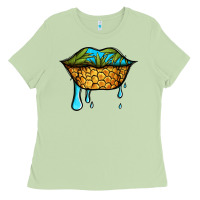 Matcha summer vibes pineapple lips Ladies Tee - Jasminsmagicworld