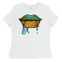 White summer vibes pineapple lips Ladies Tee - Jasminsmagicworld