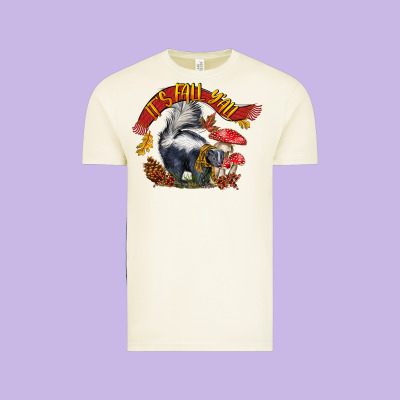 It's Fall Y'all Skunk Vintage Tee Designed By Lillyallendesigns