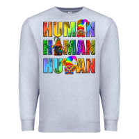 Heather Grey Human Pride Lgbt Premium Sweatshirt - BundleAndBundleShop
