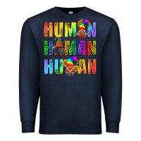 Navy Human Pride Lgbt Premium Sweatshirt - BundleAndBundleShop