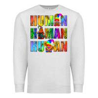 Oatmeal Heather Human Pride Lgbt Premium Sweatshirt - BundleAndBundleShop