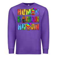 Purple Human Pride Lgbt Premium Sweatshirt - BundleAndBundleShop