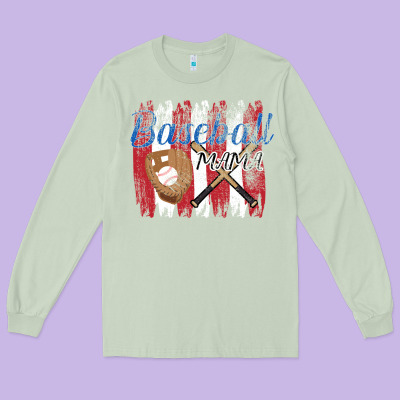 Baseball Mom Long Sleeve Tee Designed By Bettercallsaul