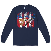 Navy Baseball mom Long Sleeve Tee - Bettercallsaul