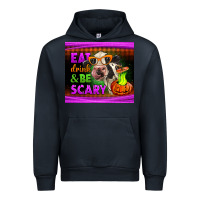 Navy eat drink and be scary cow Urban Hoodie - LillyAllenDesigns