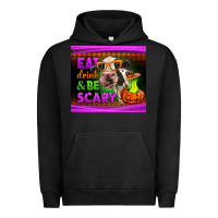 Pigment Black eat drink and be scary cow Urban Hoodie - LillyAllenDesigns