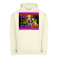 Pigment Pistachio eat drink and be scary cow Urban Hoodie - LillyAllenDesigns