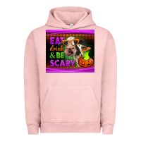 Pigment Salmon eat drink and be scary cow Urban Hoodie - LillyAllenDesigns