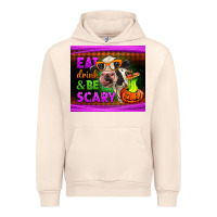 Sandshell eat drink and be scary cow Urban Hoodie - LillyAllenDesigns