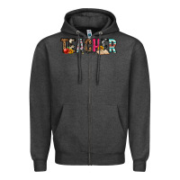 Charcoal Heather teacher Zipper Hoodie - OliviaCreatesArt