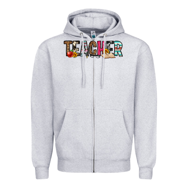 Teacher Zipper Hoodie by OliviaCreatesArt | Teevron