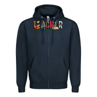 Navy teacher Zipper Hoodie - OliviaCreatesArt