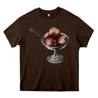 Chocolate Brown Chocolate ice cream Heavy Core Tee - AdoDesignShop