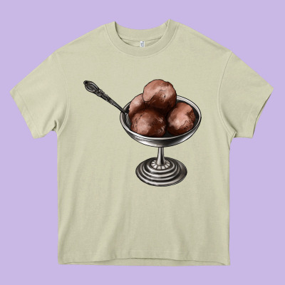 Chocolate Ice Cream Heavy Core Tee Designed By Adodesignshop