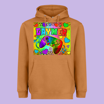 Lgbtq+ Gaymer With Hearts Tumbler Heavyweight Hoodie Designed By Bundleandbundleshop
