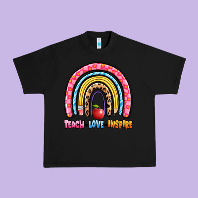Teach Love Inspire Rainbow Urban Heavy Tee Designed By Artiststas