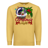 Antique Gold oh christmas night snow globe Premium Sweatshirt - BundleAndBundleShop