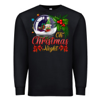 Black oh christmas night snow globe Premium Sweatshirt - BundleAndBundleShop
