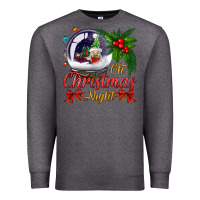 Charcoal Heather oh christmas night snow globe Premium Sweatshirt - BundleAndBundleShop