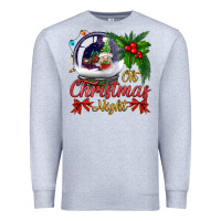 Heather Grey oh christmas night snow globe Premium Sweatshirt - BundleAndBundleShop