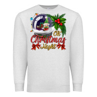 Oatmeal Heather oh christmas night snow globe Premium Sweatshirt - BundleAndBundleShop