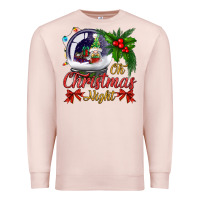 Pale Pink oh christmas night snow globe Premium Sweatshirt - BundleAndBundleShop