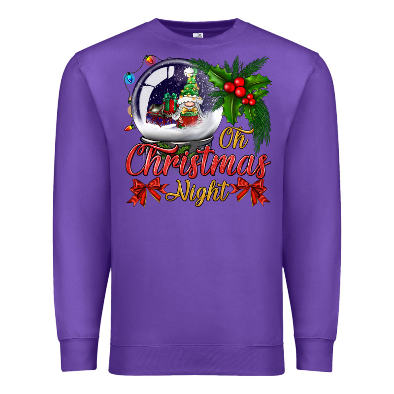 Oh Christmas Night Snow Globe Premium Sweatshirt by BundleAndBundleShop | Teevron
