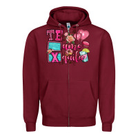 Burgundy te amo te quila Zipper Hoodie - OliviaCreatesArt