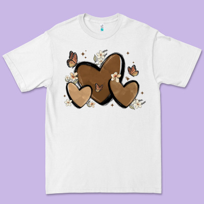 Melanin Hearts Premium Tee Designed By Maliassmallbusiness