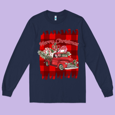 Merry Christmas Y'all Truck Long Sleeve Tee Designed By Bettercallsaul