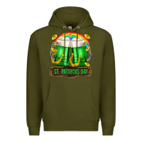 Army Green St. Patrick's Day beer Premium Hoodie - OliviaCreatesArt
